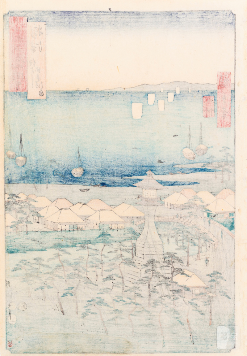 Utagawa Hiroshige (1797-1858) | Settsu Province: Sumiyoshi, Idemi Beach (Settsu, Sumiyoshi, Idemi no hama) | Edo period, 19th century - 图2